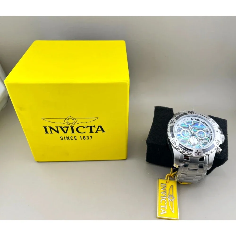NEW Invicta Pro Diver Scuba Watch Men’s 51mm Chronograph Abalone Dial SS 100M